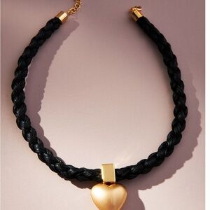 Anthropologie heart rope necklace NWT